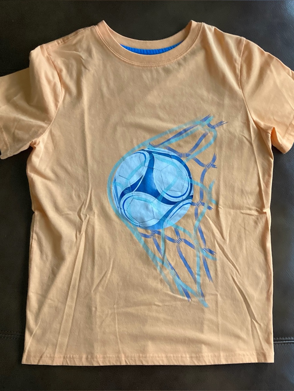 XERSION Youth T-Shirt Orange Blue Teal White Soccer Size Large 14/16